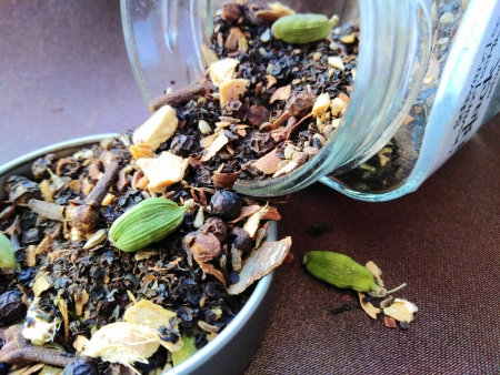 Black Chai spice tea blend with black tea without added flavor